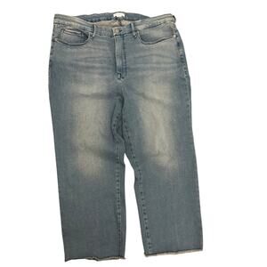 Good American Good Petite Straight Blue 449 Jeans 22 Plus